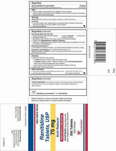 500 T Carton (Ranitidine Tablets 75 mg 500 T Carton)